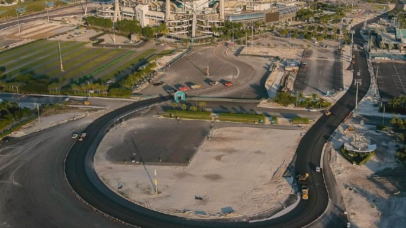 Como andam as obras do autódromo para o GP de Miami?